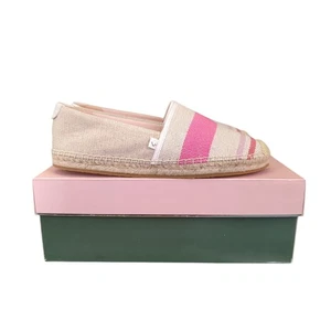 Kate Spade Gramercy Espadrille-Flats Damengröße 7,5B hellbraun beige rosa Streifen - Bild 1 von 9