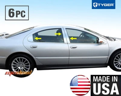 TYGER For 98-06 Dodge Intrepid 6PC Stainless Steel Chrome Pillar Post Trim Foto 1 de 4