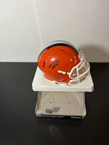 Mini casco Jerry Jeudy Cleveland Browns firmato autografato Speed Beckett Coa - Foto 1 di 9