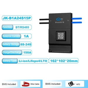 JK BMS 8S-24S 150A LiFePo4 Li-ion Smart BMS with 1A Active Balancer BT/RS485 - Picture 1 of 12