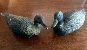 Vintage Mallard Pair Drake & Hen Duck Decoys Plastic - Made In Italy - Picture 1 of 6
