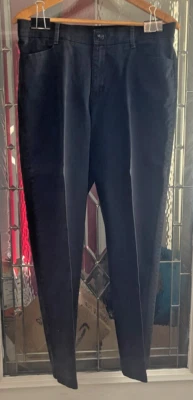 Lee Women's Relaxed Fit Pants Size 14M Black Straight Leg 34x29 - Image 1 of 4