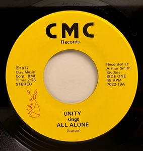 Rare Gospel Folk UNITY All Alone in the Rapture with Him CMC 1977 VG+ HEAR! - Picture 1 of 2