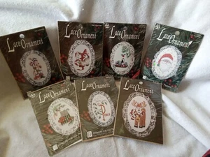 Designs For The Needle Lace Ornament Christmas Cross Stitch Kits LOT OF 7 - Picture 1 of 9