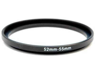 52-55mm Metal Step Up Ring Lens Adapter 52 Male to 55 Female Thread – UK STOCK - Image 1 of 4