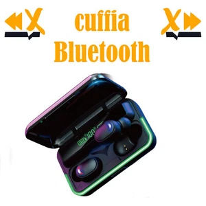 Cuffie Bluetooth Auricolari Wireless con scatola di ricarica batteria portatile - Foto 1 di 4