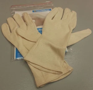 GUANTES DE ALGODON PARA PROTECCION DE LAS MONEDAS . MARCA LEUCHTTURM . ALEMANIA  - Picture 1 of 1