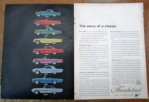 1963 Ford Thunderbird "The Story of a Classic" Original Color Ad - Picture 1 of 1