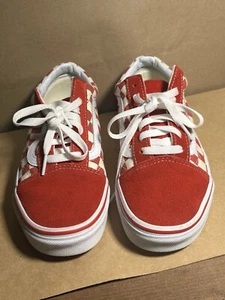 Red Checkerboard Vans Schuhe Größe 5 Herren 6,5 Damen UK 4 EUR 36,5 CM 23 Old Skool - Bild 1 von 9