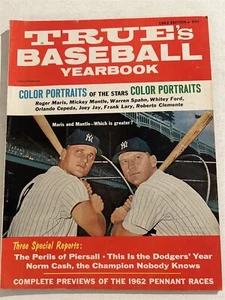 1962 TRUE Baseball NEW YORK Yankees MICKEY MANTLE in Color ROGER MARIS Clemente - Picture 1 of 11