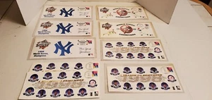 (9) NY YANKEES 1998 & 1999 MLB WORLD SERIES CHAMPIONS EVENT COVER ENVELOPES - Picture 1 of 9