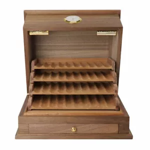 Humidor per sigari in cedro spagnolo con umidificatore igrometro contiene 40 sigari - Foto 1 di 12