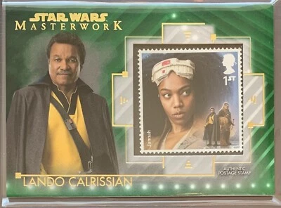 2020 Star Wars Masterwork Lando Calrissian STAMP RELIC BASE + GREEN 31/99  - Image 1 of 4