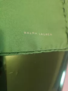 Ralph Lauren grünes Herren Einstecktuch 100% Seide Handmade in Italy - Bild 1 von 4