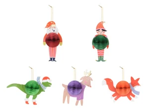 Wabenball, Papierkugeln mit Weihnachtsmotiven, Mix (1 VPE / 5 Stk.) - Bild 1 von 6