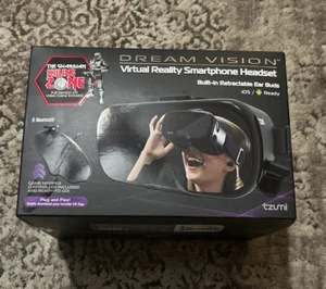 DREAM VISION Virtual Reality VR HEADSET All Smartphones Apps Retractable Earbuds - Picture 1 of 4