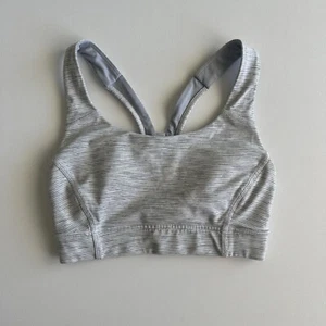 Lululemon Sports Bra Racer Back Grey Athletic Athleisure Comfort Everyday - Picture 1 of 6