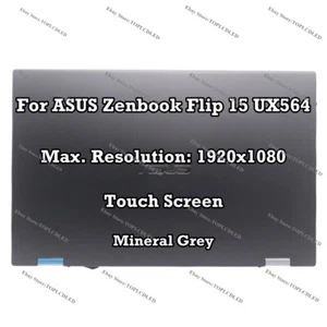 For ASUS Flip 15 UX564 FHD 15.6" Display Complete Touch Screen Assembly Grey - Foto 1 di 9