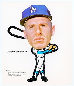 Frank Howard 1963 Los Angeles Dodgers Pin-Up Card  SUPER RARE -  Mint Condition!