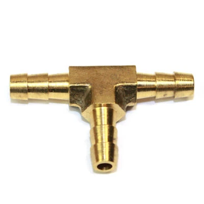 INDUSTRIAL B-HB3133-04-04-04 1/4" BRASS HOSE BARB TEE Fitting Thread Gas Fuel Water