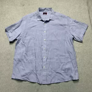 UNTUCKit Linen Shirt Mens XXL Blue Button Up Wrinkle Resistant Casual Preppy - Picture 1 of 7