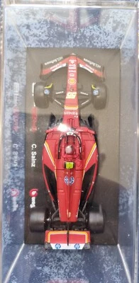 ferrari sf24 n.55 carlos sainz Burago sc 1:43 in teca plastica nuova - Immagine 1 di 4