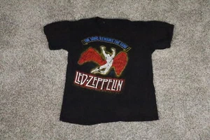 Vintage Led Zeppelin Mens Shirt Small Black Swan Song Single Stitch 70's - Bild 1 von 6
