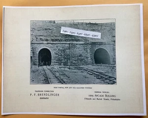 EARLY PRR PENNSYLVANIA RAILROAD GALLITZIN TUNNEL WEST PORTAL CONSTRUCTION AD NEW - Picture 1 of 1