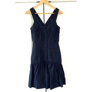 Ted Baker Yasmino Black Linen Blend Dress Fit & Flare Shirt Dress Size 2 / Ted 0 - Picture 1 of 7