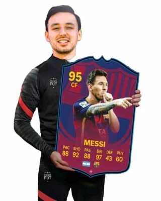 Messi FCB FC24 FUT custom printed plastic pre-made card