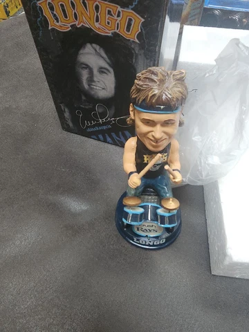 Evan Longoria 2014 Longo 80s Hair Band Drummer Tampa Bay Rays Bobblehead SGA NEW Cover