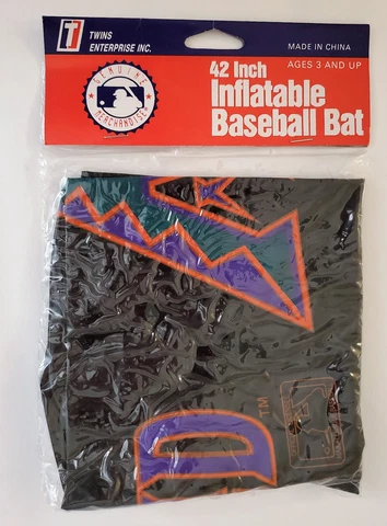 Vintage Arizona DIamonbacks Inflatable 42" Dbacks Baseball Bat - NEW & SEALED Cover