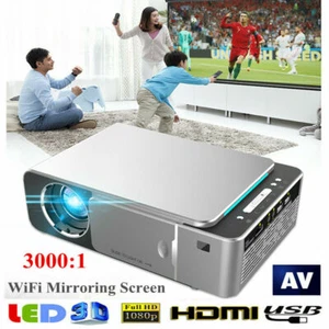 Portable T6 Mini Projector HD 1080P LED Multimedia Home Theater USB AV VGA - Picture 1 of 28