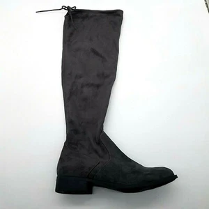 Fioni Faux Suede Over the Knee High Boots Sz 9.5 Gray Fabric Pull On  - Picture 1 of 10