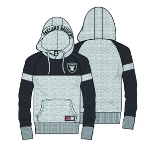 FELPA MAJESTIC 5008 WELLS FASHION  OAKLAND RAIDERS - Foto 1 di 4