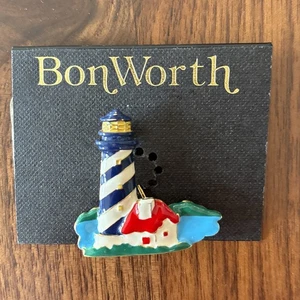 BonWorth Leuchtturm Anstecknadel Brosche Strand Ozean - Bild 1 von 2