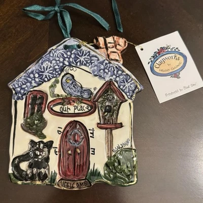 Vintage Blue Sky Clayworks Heather Goldminc Our Place House Wall Hanging - Image 1 of 4