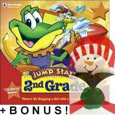 JumpStart 2nd Grade Edutainment PC Software + Snowman Gift Box Mailer Bundle New - Image 1 of 4