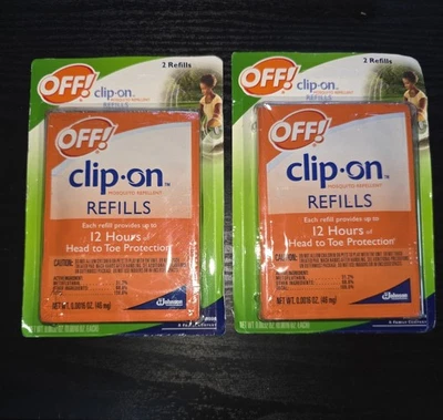 Lot Of 2 OFF! Clip-On Mosquito Repellent Box of 2 Refills Fan 12 Hr Protection - Image 1 of 2