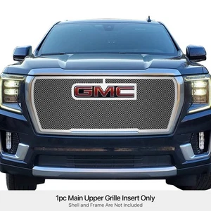 For GMC Yukon 2021-2024 APG 1-Pc Polished 1.8 mm Wire Mesh Main Grille - Picture 1 of 8