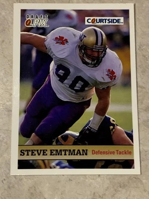 1991 Courtside Draft Pic Football Steve Emtman RC Promo SKU#36754 - Image 1 of 2