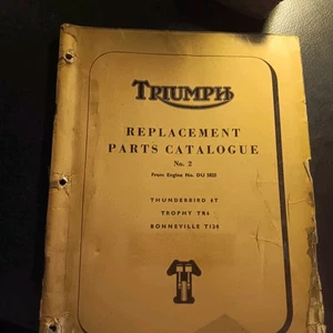 Libro de piezas vintage Triumph manual Triumph 6T, TR6, T120 650cc # 873/64 1964 - Imagen 1 de 10