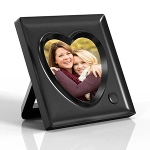 Marco de fotos personalizado voz 20S grabable, 3,9x3,9 Love Heart Shape Gif... - Imagen 1 de 9