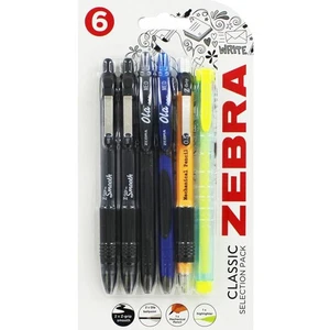 Zebra Student Selection Pens - Assorted Colors (Pack of 6), Model 02446 - Picture 1 of 1