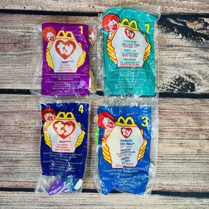 McDonalds Ty Teenie Beanie Babies Toys Lot of 4 Sealed (1,1,4,3) - Picture 1 of 2