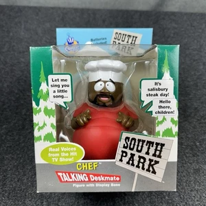 Figura South Park Chef Talking Deskmate con base de exhibición 1998 sellada nueva - Imagen 1 de 10