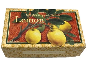 Jabón en barra perfumado con limón SAPONIFICIO ARTIGIANALE FIORENTINO Italia 10,5 OZ hecho a mano - Imagen 1 de 10