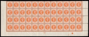 1887 QV "Jubiläum" 1/2d zinnoberrot komplett unten vier Bogenreihen SG 197 - Bild 1 von 2