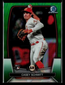 2023 Bowman Chrome Green Refractor #38 Casey Schmitt RC,24/99 - Picture 1 of 2