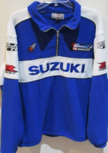Team Suzuki Motorcycle Fleece softshell Jacket Adult Medium Blue Joe Rocket GSX - Picture 1 of 8